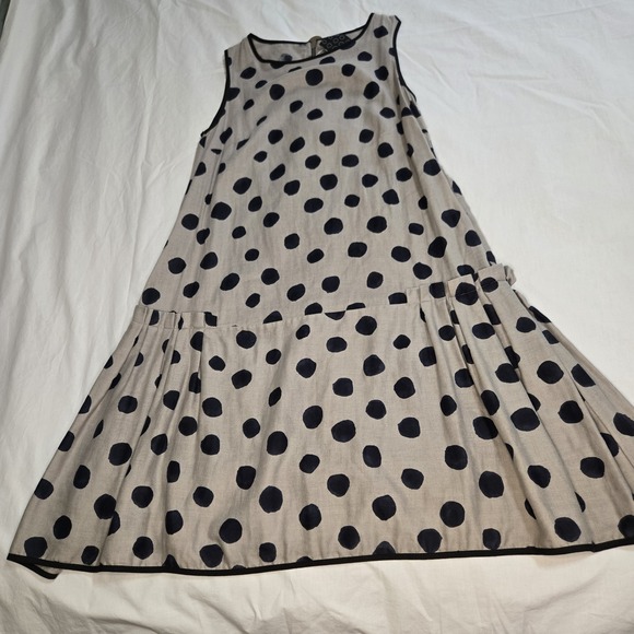NY 77‎ Dress Polka Dot Sleeveless  Pockets Zipper  Size S/M Measured In Pics NWT - Picture 6 of 13